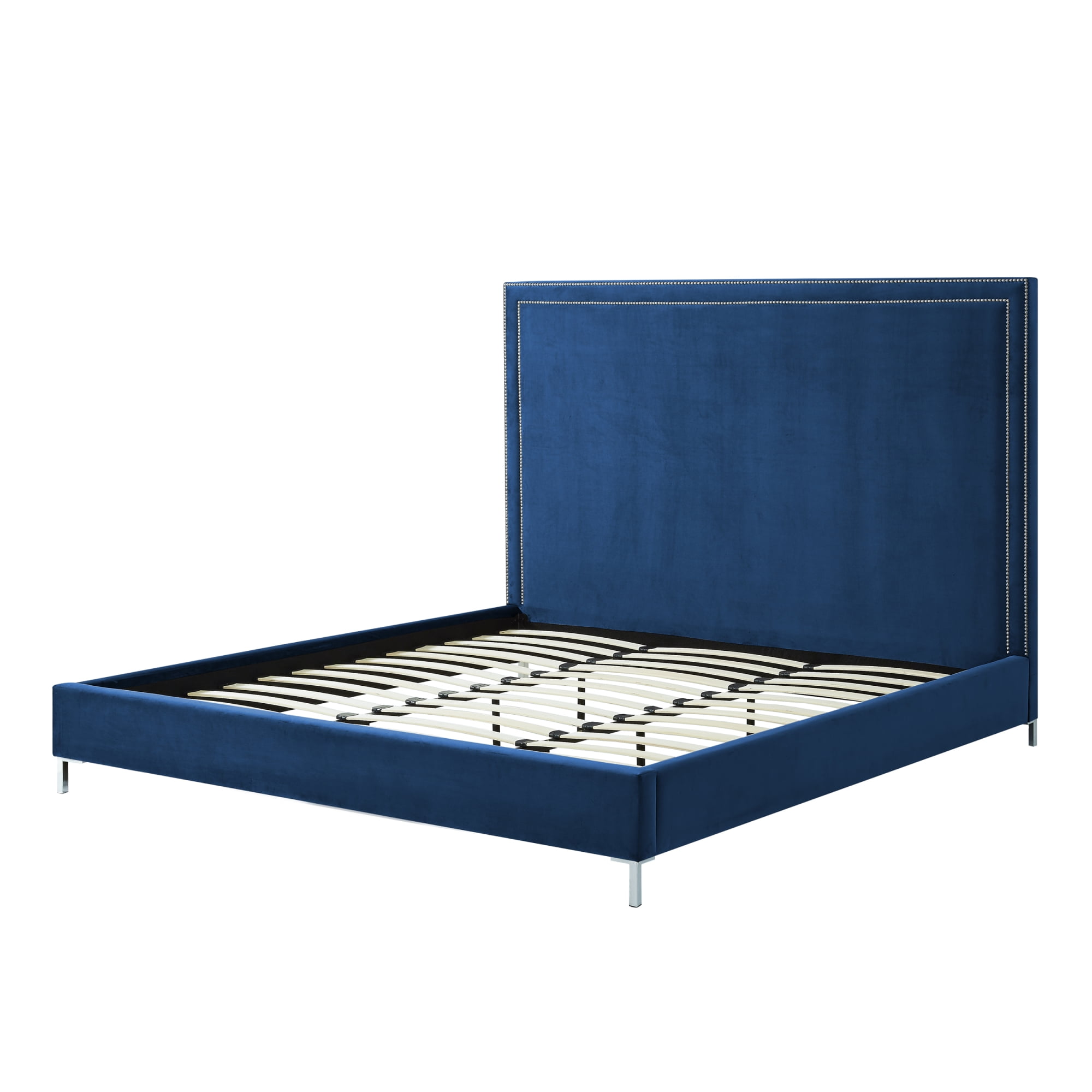 Inspired Home Reese Velvet Upholstered Platform Bed