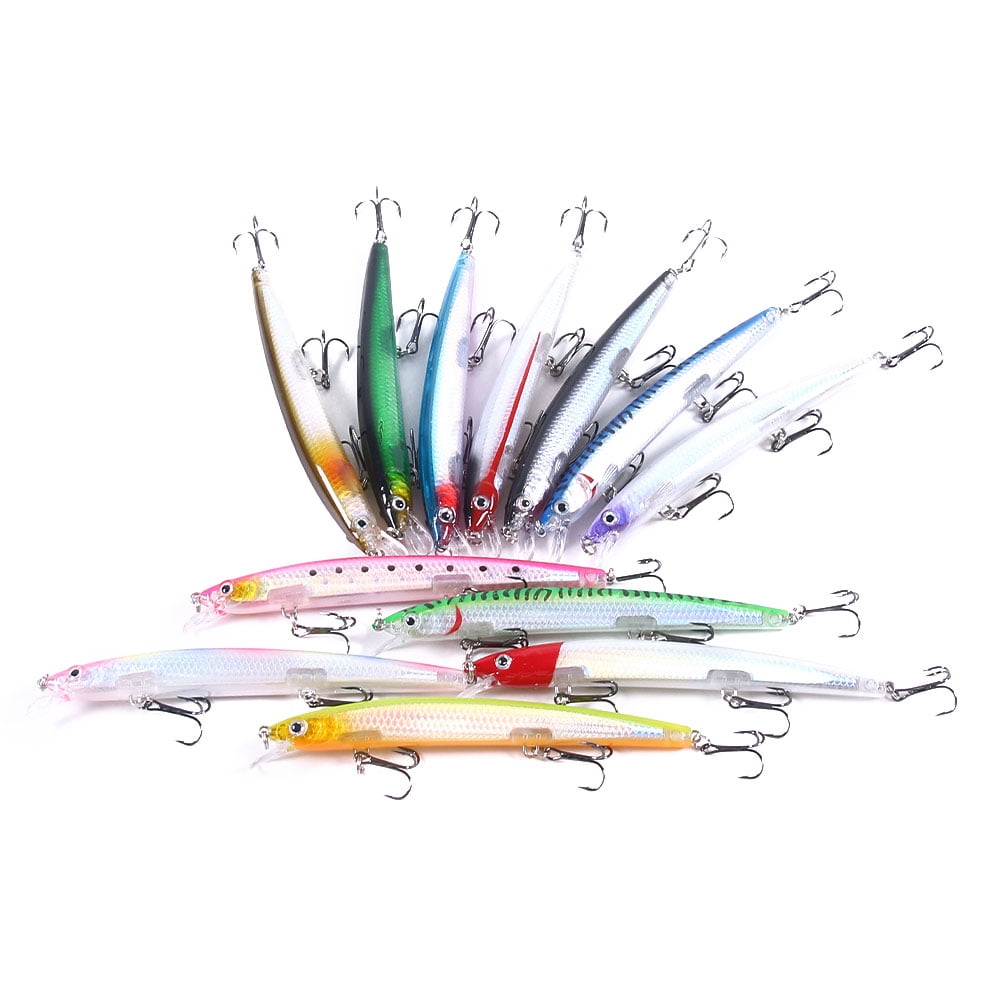 HENGJIA Fishing Lures Large Hard Bait Minnow VIB Lure with Treble Hook Life-Like Swimbait Fishing Bait Popper Crankbait Sinking Lure for Bass Trout Walleye Redfish