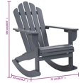 thumbnail image 6 of Charmma Patio Rocking Chair Wood Gray, 6 of 6