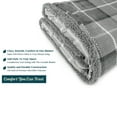 thumbnail image 3 of PAVILIA Premium Plaid Sherpa Fleece Throw Blanket | Super Soft, Cozy, Plush, Lightweight Microfiber, Reversible Throw for Couch, Sofa, Bed, All Season (50 X 60 Inches Light Grey), 3 of 7