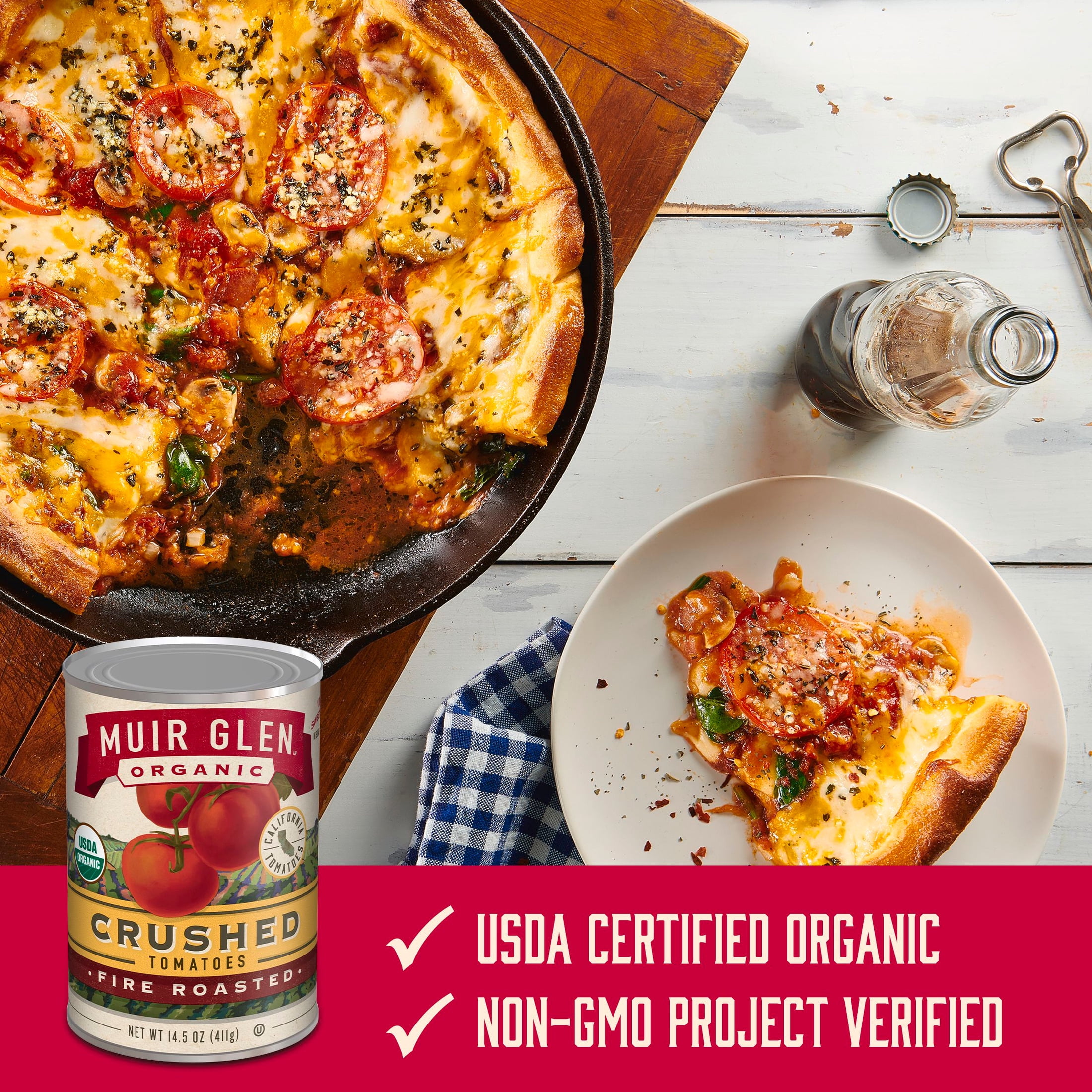Muir Glen Organic Crushed Fire Roasted Canned Tomatoes, 14.5 oz.