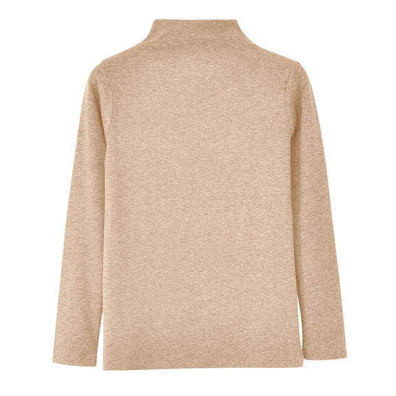 HAiming Womens Tops Mock Neck Long Sleeve Solid Color Casaul Pullover Blouse Fall Winter Trendy Clothes