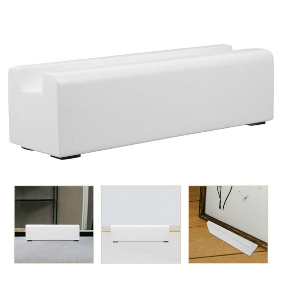 WHAMVOX Floor Mirror Support Stand 10 Inch Wood Full Length Dressing Mirror Bracket Display Mount Display Support Base For Large Mirrors Home Picture Frame White