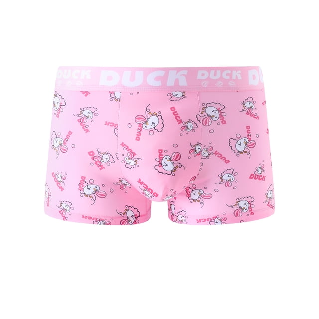 1piece Cartoon Pattern Print Men's Ice Silk Traceless Breathable Comfortable Soft Elastic Plain Color Boxer Briefs, Men's Tr Mixed COLOR6 M