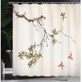 thumbnail image 3 of Ambesonne Japanese Shower Curtain, Coral Hues Cherry Blossoms, 69"Wx70"L, Khaki Coral, 3 of 4