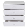 thumbnail image 2 of MDF Wood Simple 4-Drawer Dresser Easy to Assemble Chest of Drawers for Bedroom Living Room White, 2 of 4