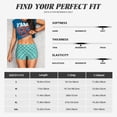 thumbnail image 6 of Lsque Aquamarine Glitter1 Pattern High Waisted Biker Shorts for Women-Tummy Control Fitness Athletic Workout Running Yoga Gym Shorts,Moisture-Wicking-Small, 6 of 9