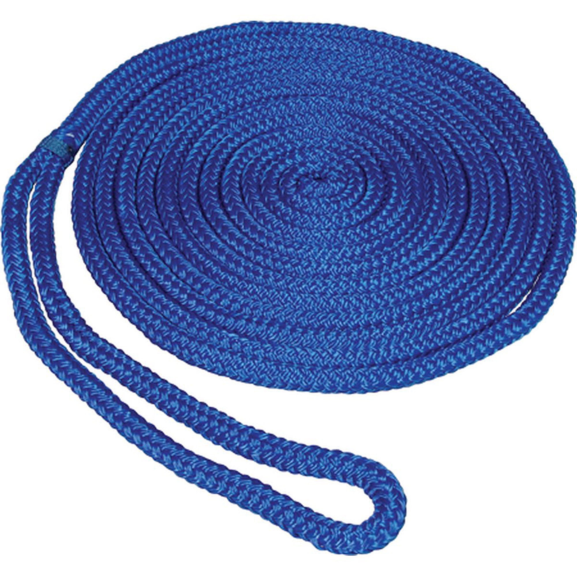 SeaSense Pre-Spliced Double Braid MFP Dock Line, 3/8' x 15', 10' Eye, Blue