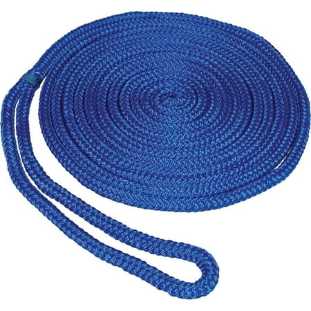 SeaSense Pre-Spliced Double Braid MFP Dock Line  3/8  x 15   10  Eye  Blue