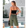thumbnail image 4 of Bermudas casuales de verano luvamia con cintura elástica para mujer, 4 of 7