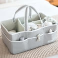 thumbnail image 6 of Lily Miles Extra Large Baby Diaper Caddy Organizer for Changing Table or Car - Unisex Baby Shower Basket (Gray/Mint), 6 of 14