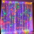 thumbnail image 2 of Dazzle Bright 300 LED Curtain String Lights, Christmas Fairy Lights for Bedroom with 8 Lighting Modes, Connectable Waterproof Window Lights Party Wedding Garden Wall Decor, Warm White, 2 of 10