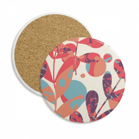 

autumnal flower paint coaster cup mug tabletop protection absorbent stone
