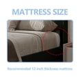 thumbnail image 6 of NNV Full Upholstered Platform Bed with Vertical Channel Tufted Headboard,Wooden Slats Support,Black Linen, 6 of 6