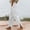 White plus size straight leg pants a1, variant on Cagogo Women Plus Size Straight Leg Pants Elastic Waist Casual Vacation Lounge Trousers with Pockets Solid Beach Summer Travel Clothes, Beige 4XL