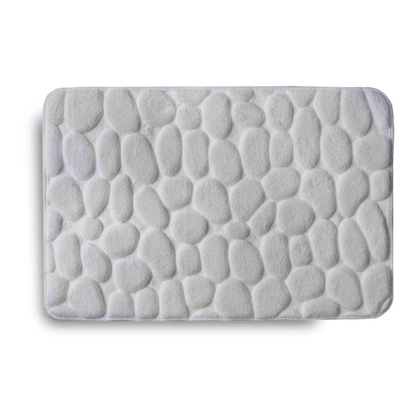 MicroPlush Memory Foam Pebbles Design Bath Mat 19" X 30"