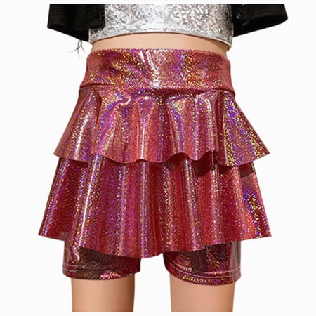 Kogui Girls Shorts Dance Girls Bermuda Short Comfortable Short Elastic Waistband Size 12-14 (Red 12-14 Years)