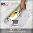 thumbnail image 5 of CounterArt "Watercolor Lemons" Reversible Round Easy Care Flexible Plastic Table Place Mat, 4 Pack, 5 of 8