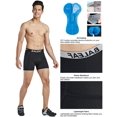 thumbnail image 5 of BALEAF Pantalones cortos de bicicleta acolchados 3D para hombre Ropa interior de ciclismo Ciclismo de montaña Bicicleta MTB Calzoncillos para hombres Negro L, 5 of 5