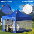 thumbnail image 1 of VEVOR Carpa desplegable con dosel, 10 x 10 pies, carpa para patio al aire libre con paredes laterales extraíbles y bolsa con ruedas, refugio instantáneo impermeable resistente a los rayos UV para fies, 1 of 9