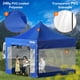 thumbnail image 1 of VEVOR Carpa desplegable con dosel, 10 x 10 pies, carpa para patio al aire libre con paredes laterales extraíbles y bolsa con ruedas, refugio instantáneo impermeable resistente a los rayos UV para fies, 1 of 9