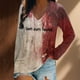 thumbnail image 1 of MHFRRA Camiseta de Manga Larga con Estampado de Manchas de Sangre para Mujer, Estilo Informal, para Fiesta de Halloween, con Cuello Alto, para Primavera, Verano y Otoño. Rosa Fuerte, 1 of 3