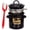 Black, variant on Osdhezcn Farmhouse Enamel Bacons Grease Keeper Jar With Strainer And Silicone Spatula For Kitchen Bacons Drippings Fat Container