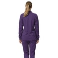 thumbnail image 3 of M&M SCRUBS Women’s Full Zip Scrub Jacket – 4-Way Stretch Warm-Up Jacket with Stand Collar, Moisture-Wicking (Eggplant, 2X-Large), 3 of 7