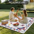 thumbnail image 4 of Outdoor Rug 3x5 ft 4th of July Waterproof Outdoor Patio Rug Mat Non Slip Outside Area Rugs Carpet for RV,Camping,Porch,Deck,Pool,Balconybackyard,Patriotic Butterfly Stars Fireworks Red White Blue, 4 of 9