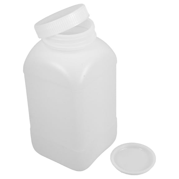 Hemoton 2pcs Plastic Laboratory Bottles 1000ml Wide Mouth Reagent Jars With Caps Airtight Bottles Chemical Reagent Bottles Opaque Plastic Bottles For Laboratory