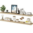 thumbnail image 7 of Ballucci 60" Floating Shelves for Wall, 2-Pack with Invisible Brackets, 8" Deep, Oak Finish, 7 of 7