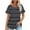 Gray, variant on TKLPEHG Short Sleeve Tunic Tops for Women Going Out Tops Round Neck Ruched Tunic Tops Short Sleeve T Shirts Loose Lightweight Summer Striped Print Graphic Tee Casual Blouses(Black,L)