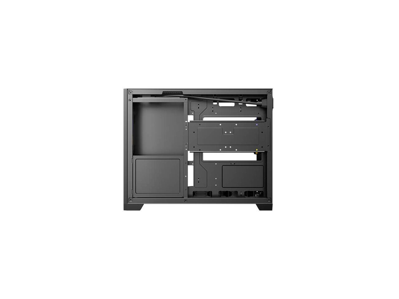 Antec FLUX M, 6 PWM Fans Included, F-LUX Platform, Front PSU Chamber, Vertical Airflow Design, 360mm Top Radiator Support, Type-C 3.2 Gen 2, Compact MicroATX PC Case