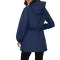 thumbnail image 5 of MuXi Women's Lightweight Hooded Anorak Jacket Windbreaker For Outdoor Sports And Daily Wear Comfortable All Season Raincoat (Dark Blue,XL), 5 of 5