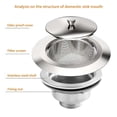 thumbnail image 4 of Kitchen Sink Strainer, Sink Strainer Stainless Steel Rust Proof Sink Stopper Filter with Lids for Kitchen Sink Drain, Stainless Steel Mesh Sink Drain Cover Stopper for Kitchen Basin Bath Basket Filter, 4 of 9