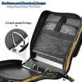 thumbnail image 5 of Water-Resistant 3-Ring Binder Organizer with Multiple Pockets Zipper Binder Bag for Office Mystical Moth Pattern, 5 of 8
