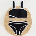 thumbnail image 5 of CYRBOKO Girls Tankini Swimsuits, Quick-dry Two-pieces Spaghetti Straps Soft Swimwear Tops and Brifes Black Size 5-6 T, 5 of 8
