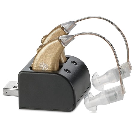 MEDca Digital Hearing Rechargeable BTE Personal Sound Multicolor Amplifier Pair