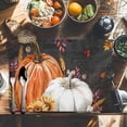 thumbnail image 6 of Fall Thanksgiving Placemats Set of 12 Pumpkin Leaves Vintage Black Background Heat Insulated Linen Place Mats, Washable Stain-Proof Table Mats for Dining Tables Holiday Decor 13x19inch, 6 of 9