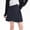 Navy, variant on Girls Back to School Wrap Skort, Elastic Waist Button-Front A-Line Skirt with Built-in Shorts for Kids