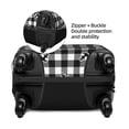 thumbnail image 4 of Fotbe Black Tartan Plaid Luggage Cover Protector,Suitcase Protector,Scratch and Dirt Resistant,Fits 18-32 Inch Luggage-Medium, 4 of 9