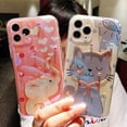 thumbnail image 2 of Kawaii Cute 3D Diamond Beautiful Animal Cat Elephant Phone Case Compatible with iPhone Case (Cat,iPhone 15 Pro), 2 of 6