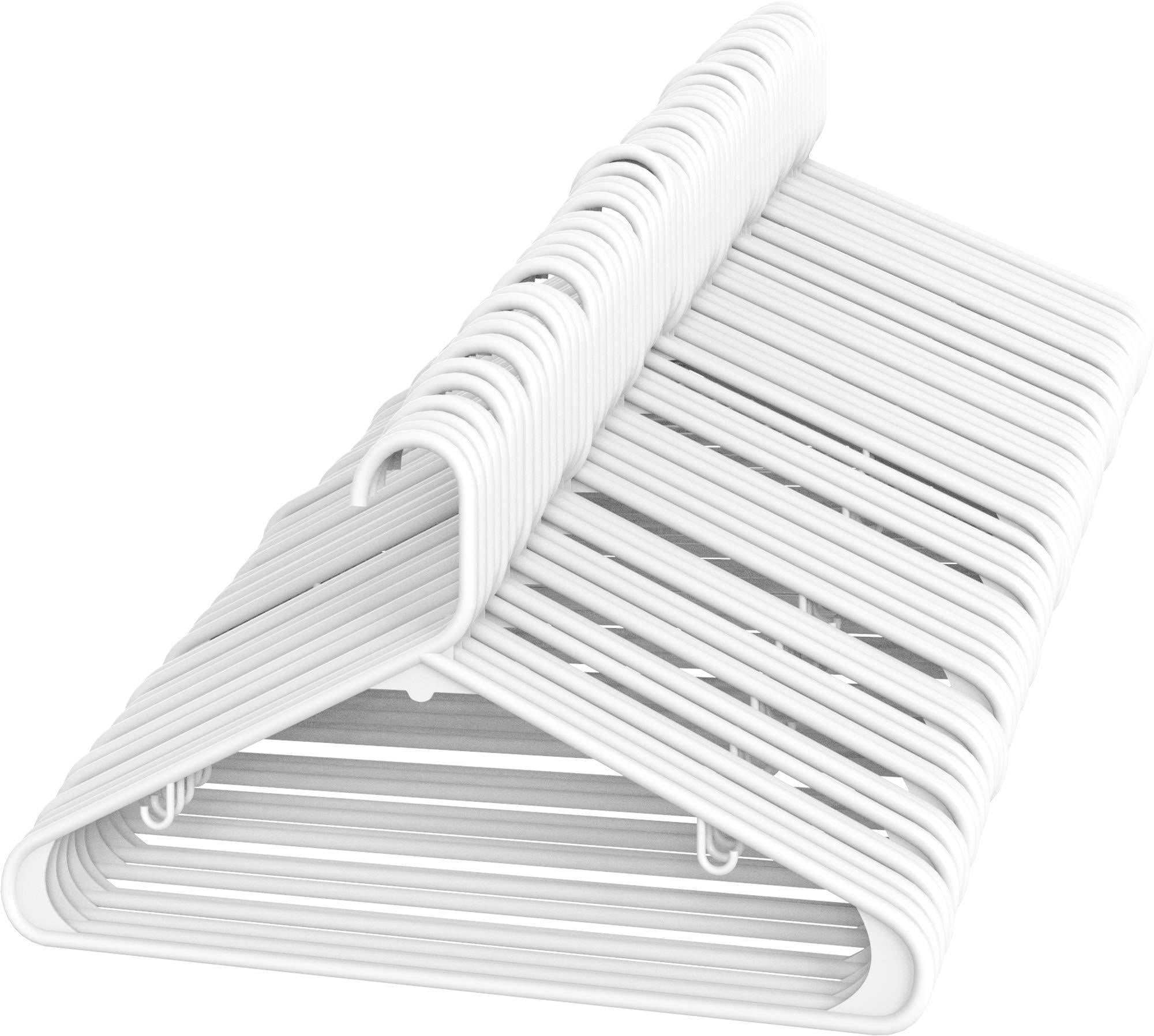 Sharpty White Plastic Hangers, Plastic Clothes Hangers Ideal for