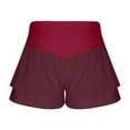 thumbnail image 6 of Bzhegqhd Women's Fashion Casual Flounce Shorts Solid Fold Shorts, 6 of 8