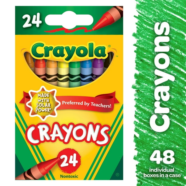 Crayola 24ct Crayons, Assorted Colors,(Case Contains 48 Boxes), Bulk