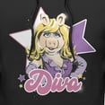 thumbnail image 2 of Men's The Muppets Miss Piggy Diva Pull Over Hoodie Black X Large, 2 of 4