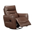 thumbnail image 3 of Newboti Furniture 1pc Recliner Chair with Swivel Motion Luxurious Comfort Leather Upholstered Solid Wood Living Room Furniture, Toffee Brown BN.9141, 3 of 13