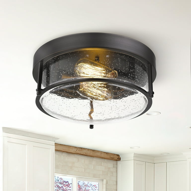 Oil rubbed bronze flush clearance mount light