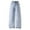 400-Blue, variant on LIIPEE Girls Boys Jeans Pants Bowknot Embroidery Stretch High Waist Straight Wide Leg Denim Pants Trousers With Pockets Child Breathable Fishing Pants,Blue,12-13 Years