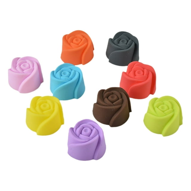 Creative Silicone Rose Cake Decoration Random Colors Multiple Occasions
